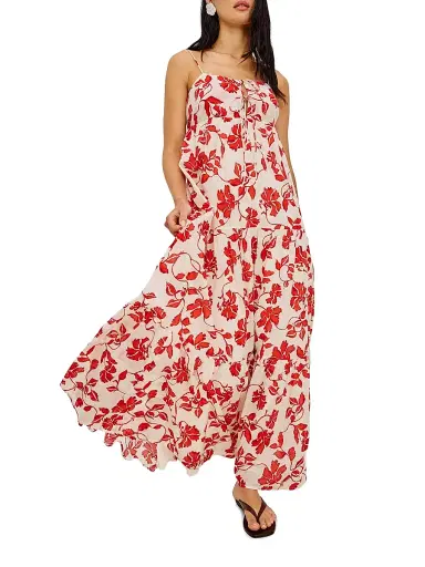 RAILS Women's Mica Jasmine Floral Cotton Maxi Dress - Red Jasmine - Size XL | Thumbnail 2