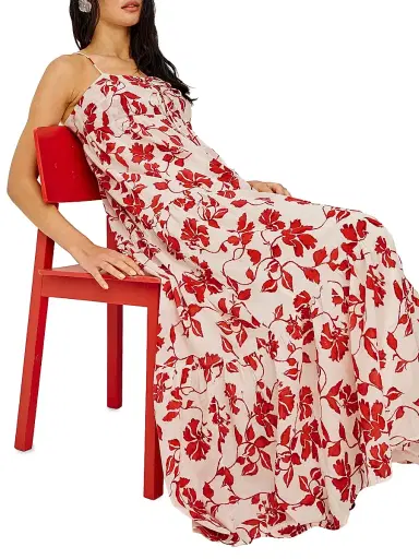 RAILS Women's Mica Jasmine Floral Cotton Maxi Dress - Red Jasmine - Size XL | Thumbnail 6