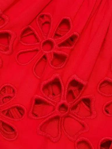 Rails Women's Meru Embroidered Cut-Out Tank - Scarlet | Thumbnail 7