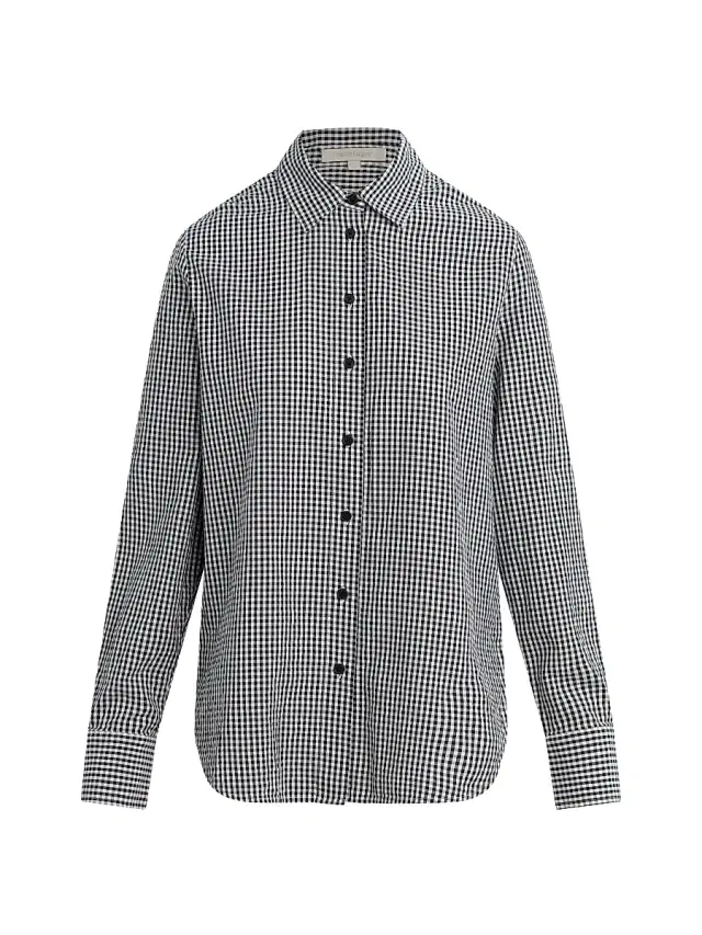 Women's The Boyfriend Gingham Check Cotton Shirt - Navy White