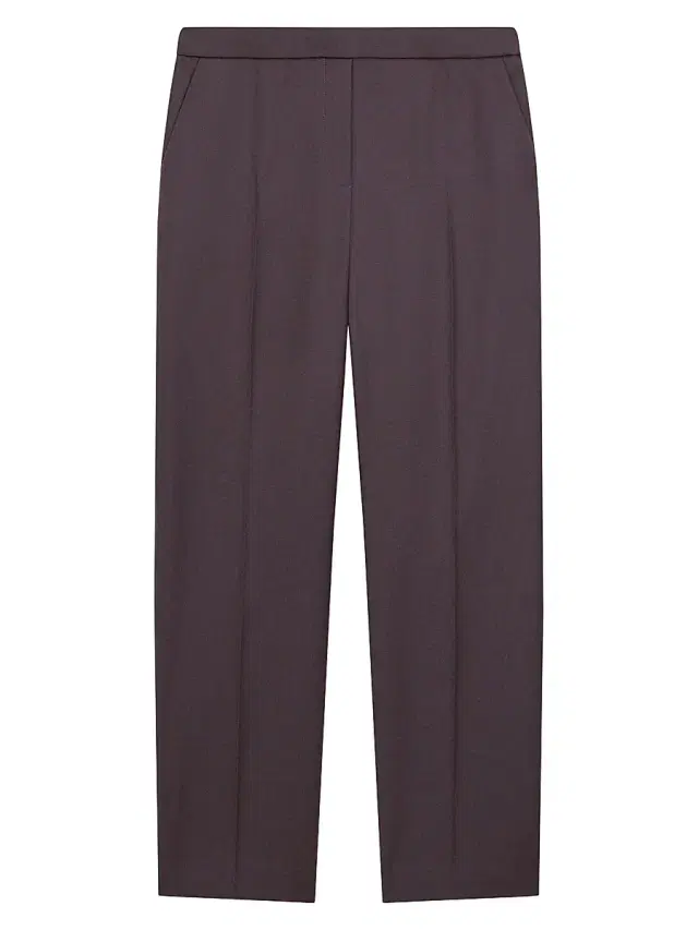 Theory Women's Treeca Wool Crop Trousers - Cacao