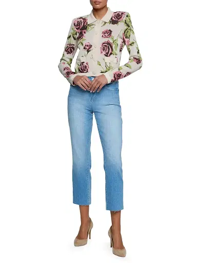 L'Agence Women's Osiris Jacquard Collared Cardigan | Thumbnail 2 L'Agence Women's Osiris Jacquard Collared Cardigan | Thumbnail 2
