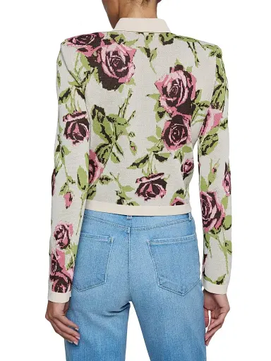 L'Agence Women's Osiris Jacquard Collared Cardigan | Thumbnail 5 L'Agence Women's Osiris Jacquard Collared Cardigan | Thumbnail 5