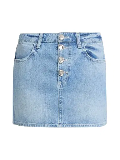 L'Agence Women's Solene Four-Button Denim Miniskirt | Thumbnail 1 L'Agence Women's Solene Four-Button Denim Miniskirt | Thumbnail 1