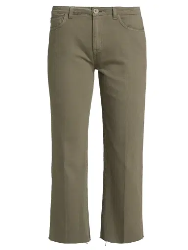 L'AGENCE Women's Wanda Crop Jeans - Smokey Olive | Thumbnail 1