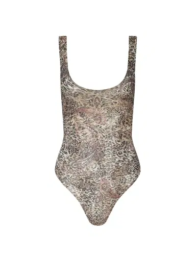 L'Agence Women's Kalea Leopard-Print Bodysuit - Tan Valencia Leopard - Size XXL | Thumbnail 1 L'Agence Women's Kalea Leopard-Print Bodysuit - Tan Valencia Leopard - Size XXL | Thumbnail 1