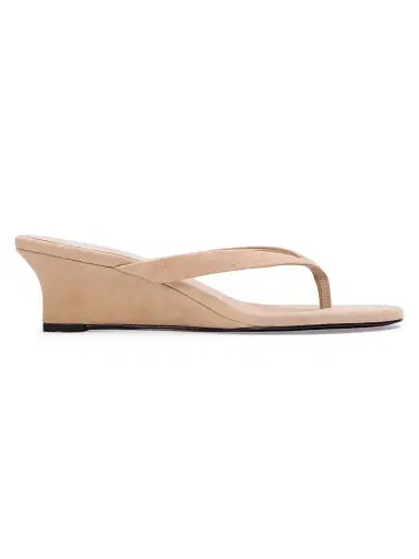 Black Suede Studio Women's Easy 50MM Wedge Sandals - Tan Suede - Size 12 | Thumbnail 1 Black Suede Studio Women's Easy 50MM Wedge Sandals - Tan Suede - Size 12 | Thumbnail 1