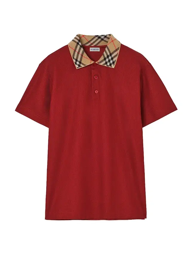 Burberry Men's Evan Check Cotton Piqué Polo Shirt - Vineyard Red