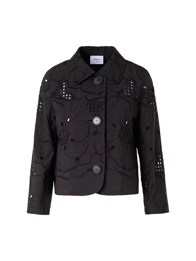 Akris punto Women's Flower Eyelet Poplin Jacket - Black