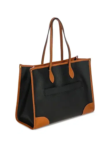 Bric's Men's Firenze Leather-Trim Tote Bag - Black | Thumbnail 3 Bric's Men's Firenze Leather-Trim Tote Bag - Black | Thumbnail 3