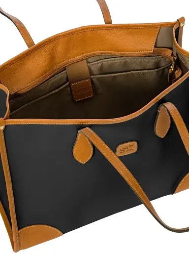 Bric's Men's Firenze Leather-Trim Tote Bag - Black | Thumbnail 5 Bric's Men's Firenze Leather-Trim Tote Bag - Black | Thumbnail 5