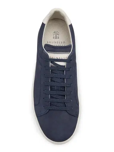 Brunello Cucinelli Men's Suede Low-Top Sneakers | Thumbnail 5