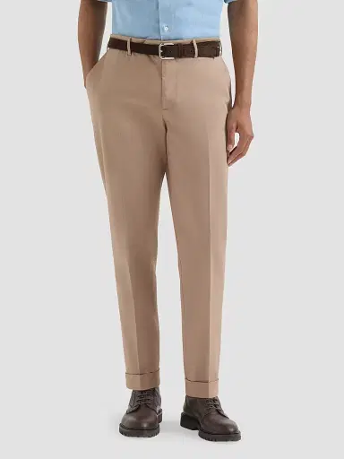 Brunello Cucinelli Men's Garment Dyed Italian Fit Trousers - Camel - Size 50 | Thumbnail 2 Brunello Cucinelli Men's Garment Dyed Italian Fit Trousers - Camel - Size 50 | Thumbnail 2