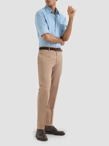 Brunello Cucinelli Men's Garment Dyed Italian Fit Trousers - Camel - Size 50 | Thumbnail 5 Brunello Cucinelli Men's Garment Dyed Italian Fit Trousers - Camel - Size 50 | Thumbnail 5