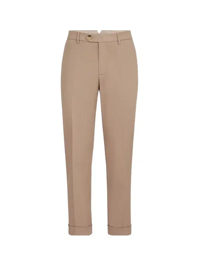 Brunello Cucinelli Men's Garment Dyed Italian Fit Trousers - Camel