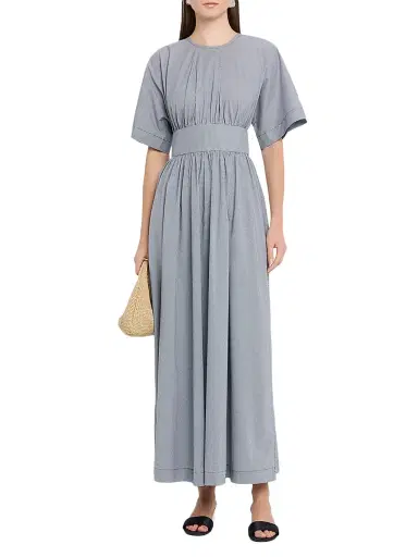 Faithfull The Brand Women's Oda Gingham Maxi Dress - Blue | Thumbnail 2