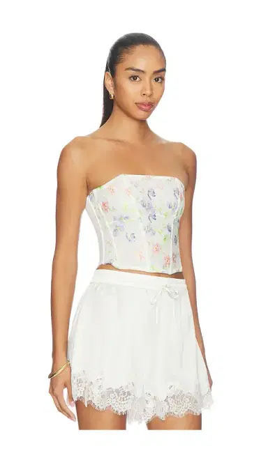 Fleur du Mal Elar Embroidery Corset Top | Thumbnail 2