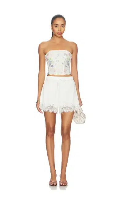 Fleur du Mal Elar Embroidery Corset Top | Thumbnail 4