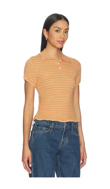 Guest In Residence Smocked Shrunken Polo | Thumbnail 2