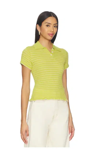 Guest In Residence Smocked Shrunken Polo | Thumbnail 2