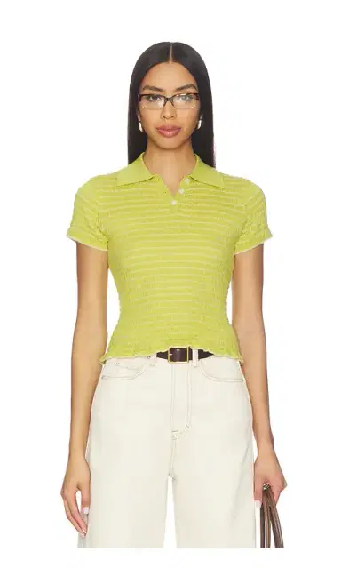 Guest In Residence Smocked Shrunken Polo | Thumbnail 1