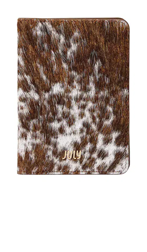 July Cow Print Small Travel Wallet
