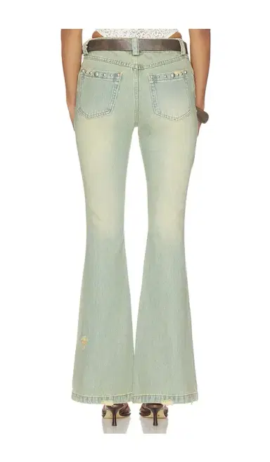 Markgong Studded Flared Jeans | Thumbnail 4 Markgong Studded Flared Jeans | Thumbnail 4