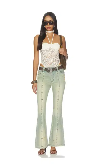 Markgong Studded Flared Jeans | Thumbnail 5 Markgong Studded Flared Jeans | Thumbnail 5