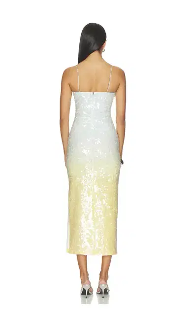 Alice + Olivia Alice + Olivia Delora Sequin Strapless Midi Dress | Thumbnail 4