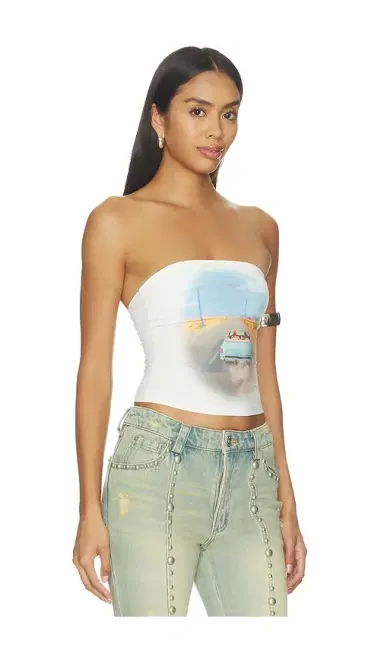 Markgong Loveride Retro Print Tube Top | Thumbnail 2