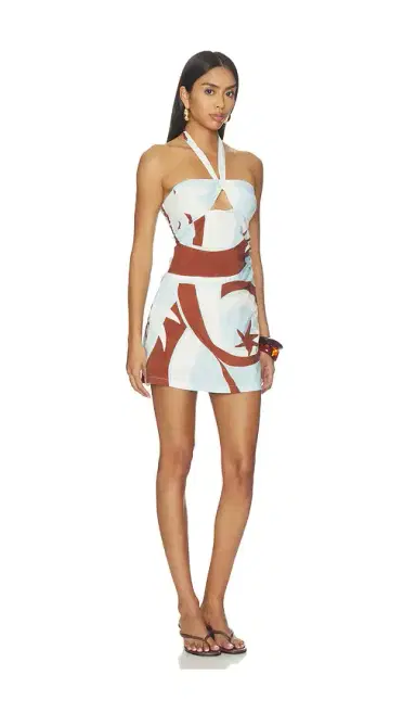 SEVEN WONDERS Rihanna Knot Halter Mini Dress | Thumbnail 2