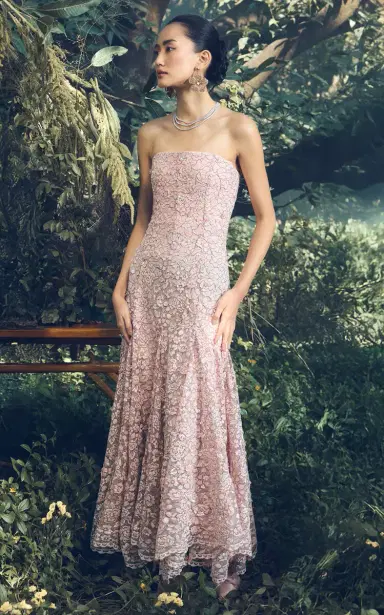 La Fuori Ballet Rose Embellished Lace Midi Dress | Thumbnail 2 La Fuori Ballet Rose Embellished Lace Midi Dress | Thumbnail 2