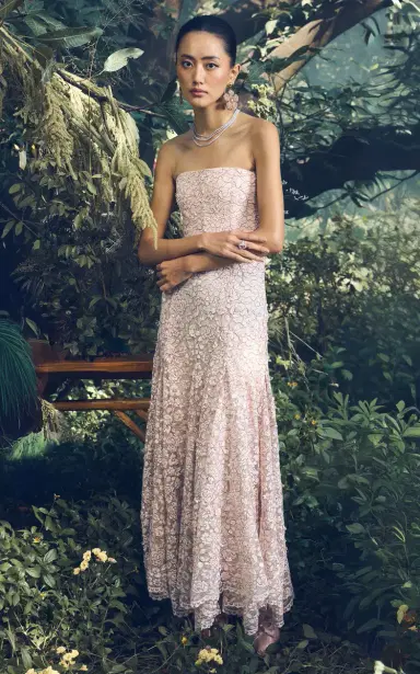 La Fuori Ballet Rose Embellished Lace Midi Dress | Thumbnail 3 La Fuori Ballet Rose Embellished Lace Midi Dress | Thumbnail 3