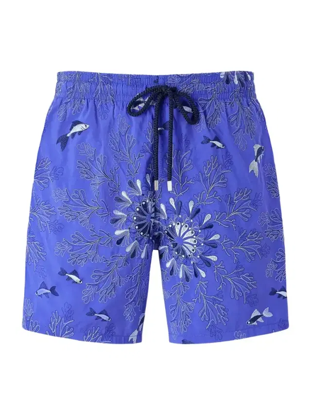 Vilebrequin Mistral Embroidered Straight-Leg Swim Shorts - Men