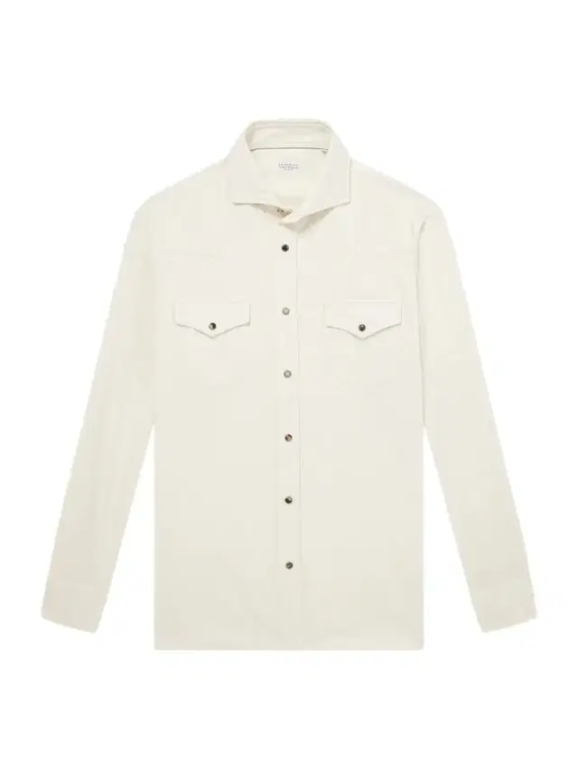 Brunello Cucinelli Cutaway-Collar Cotton-Corduroy Western Shirt - Men