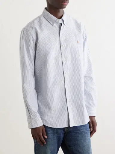 Polo Ralph Lauren Logo-Embroidered Striped Cotton Shirt - Men | Thumbnail 3 Polo Ralph Lauren Logo-Embroidered Striped Cotton Shirt - Men | Thumbnail 3