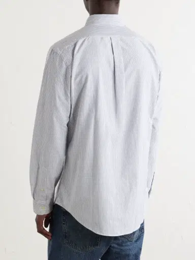Polo Ralph Lauren Logo-Embroidered Striped Cotton Shirt - Men | Thumbnail 4 Polo Ralph Lauren Logo-Embroidered Striped Cotton Shirt - Men | Thumbnail 4