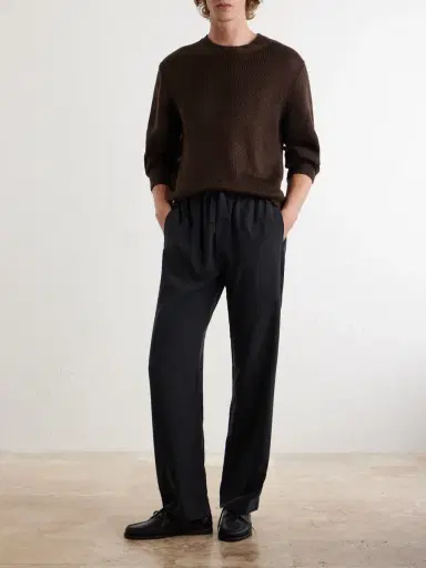 Saman Amel Straight-Leg Silk Trousers - Men | Thumbnail 2 Saman Amel Straight-Leg Silk Trousers - Men | Thumbnail 2
