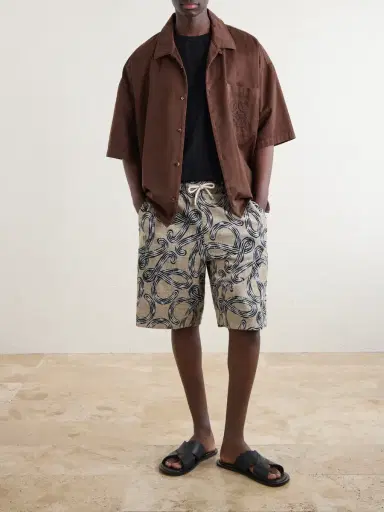 Loewe Paula's Ibiza Straight-Leg Printed Cotton-Blend Shorts - Men | Thumbnail 2 Loewe Paula's Ibiza Straight-Leg Printed Cotton-Blend Shorts - Men | Thumbnail 2