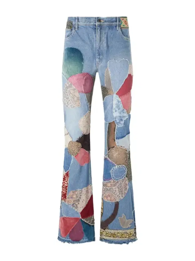 KAPITAL Rat Flared Patchwork Frayed Jeans - Men