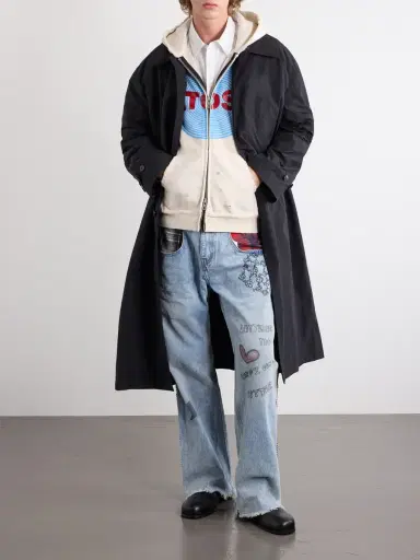 Satoshi Nakamoto Nessa Wide-Leg Printed Embellished Jeans - Men | Thumbnail 2 Satoshi Nakamoto Nessa Wide-Leg Printed Embellished Jeans - Men | Thumbnail 2