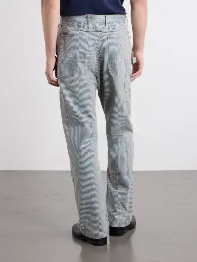 KAPITAL Liberty Hickoree Lumber Straight-Leg Striped Cotton-Canvas Trousers - Men | Thumbnail 4