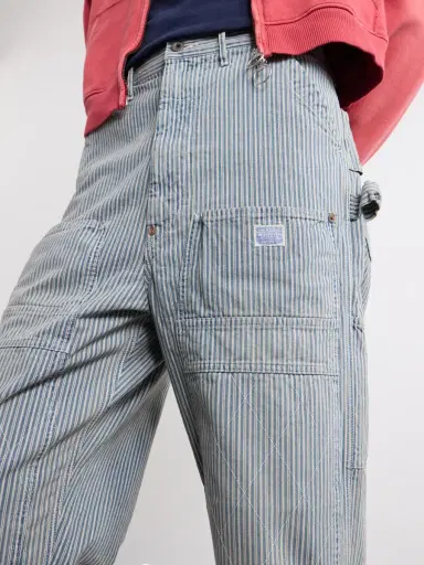KAPITAL Liberty Hickoree Lumber Straight-Leg Striped Cotton-Canvas Trousers - Men | Thumbnail 5
