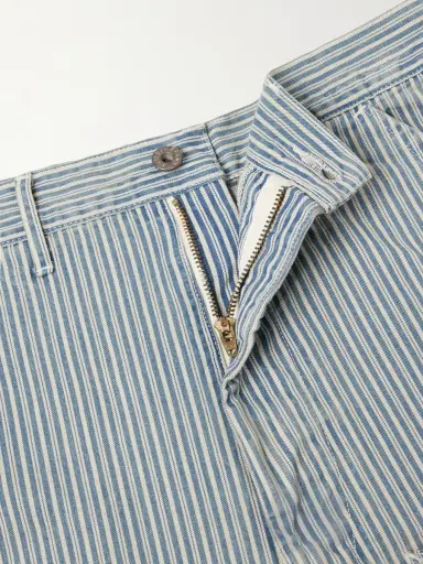 KAPITAL Liberty Hickoree Lumber Straight-Leg Striped Cotton-Canvas Trousers - Men | Thumbnail 6