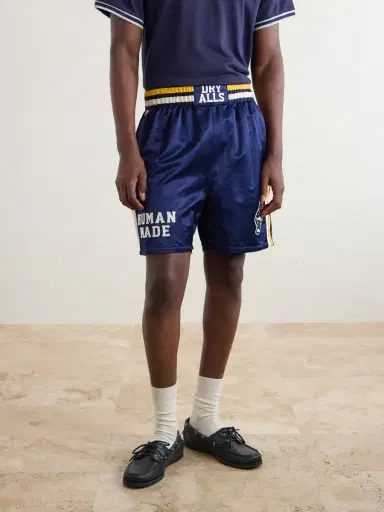 Human Made Straight-Leg Logo-Embroidered Cotton-Blend Shorts - Men | Thumbnail 3 Human Made Straight-Leg Logo-Embroidered Cotton-Blend Shorts - Men | Thumbnail 3