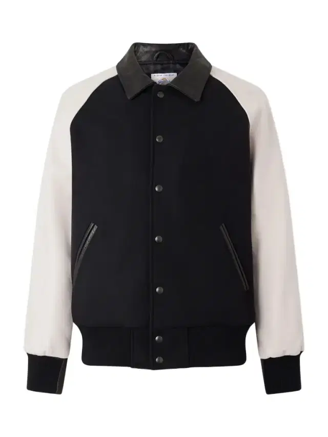 Golden Bear Collared Raglan Leather Trimmed Wool-Blend Bomber Jacket - Men