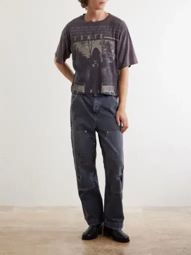 Enfants Riches Déprimés Jeremy Distressed Printed Cotton-Jersey T-Shirt - Men | Thumbnail 2