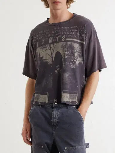 Enfants Riches Déprimés Jeremy Distressed Printed Cotton-Jersey T-Shirt - Men | Thumbnail 3