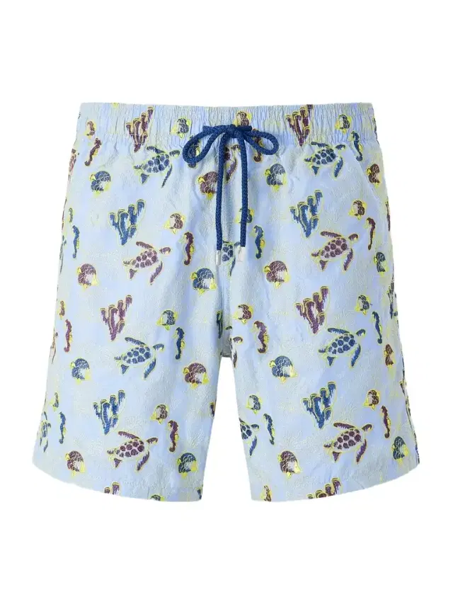 Mistral Embroidered Straight-Leg Swim Shorts - Men
