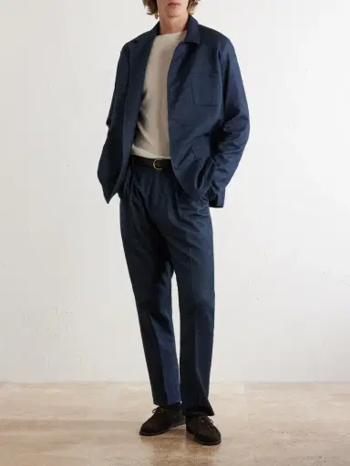 Massimo Alba Stan Straight-Leg Pleated Cotton Trousers - Men | Thumbnail 2